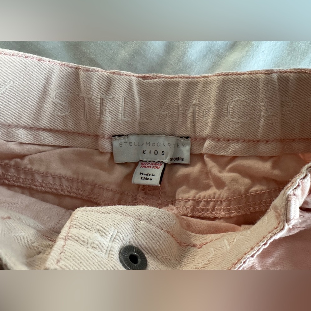Stella McCartney Baby Girl Knit Cotton Shorts – Size 18 Months (Dusty Pink) - Picture 5 of 10